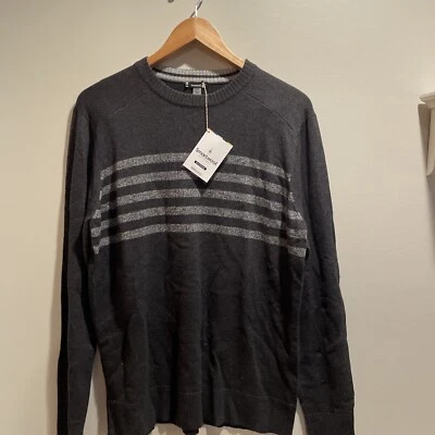 SMARTWOOL SPARWOOD HALF ZIP Charcoal WOOL LIGHTWEIGHT MEN'S M New With Tags - Image 1 of 4