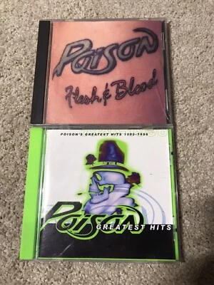 Poison Lot of 2 CD Albums - Flesh & Blood and Greatest Hits 86 To 96 Heavy Metal - Image 1 of 4