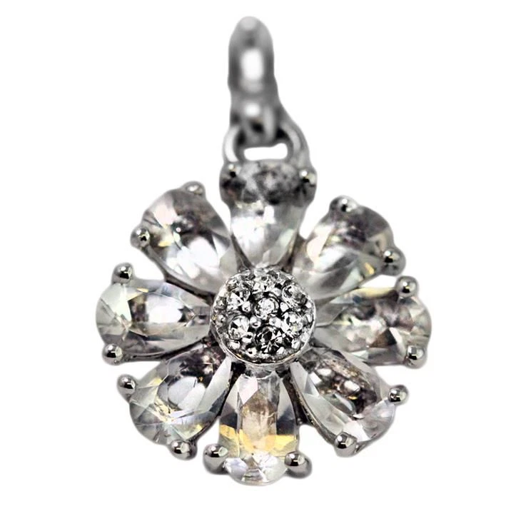 CHARM GOOIX C261 IN ARGENTO 925 - FIORE CON PETALI CRISTALLO - Immagine 1 di 1
