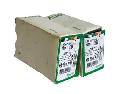 2 NEW SCHNEIDER ELECTRIC XB5 AW35G5 / XB5AW35G5 ORANGE PUSHBUTTONS 110/120V - Image 1 of 2