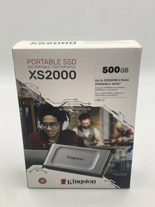 Kingston Xs2000 500g High Performance Portable Ssd With Usb-c | Pocket-sized - Picture 1 of 6