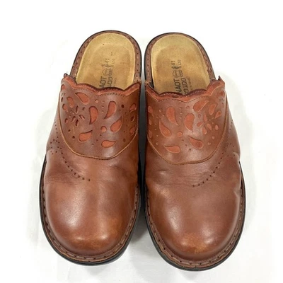 Naot Women Size US 10.5 EU 41 Brown Leather Clogs Mules Comfort Shoes EUC - Image 1 of 4