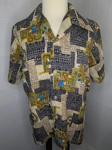 Vintage Landmark Men's M Collectible Tee Disco Shirt Aztec Design - Picture 1 of 8