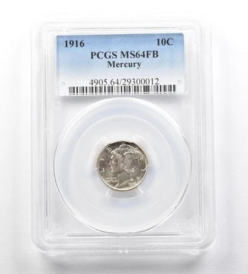 1916 Mercury Dime MS64 FB PCGS *3474 - Image 1 of 3