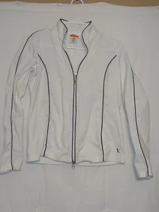 Danskin Now lightweight White Stretch Windbreaker Zip Size Child 4/6 Free Ship!! - Picture 1 of 11