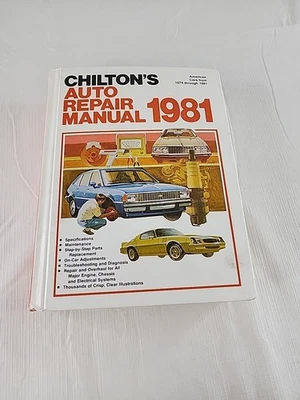 Manual de reparación de automóviles de Chilton 1981 American Cars de 1974 a 1981 tapa dura Foto 1 de 4