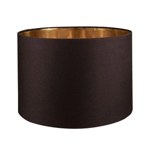 NEW Cafe Lighting Paola Table Drum Lamp Shade Black - Picture 1 of 4