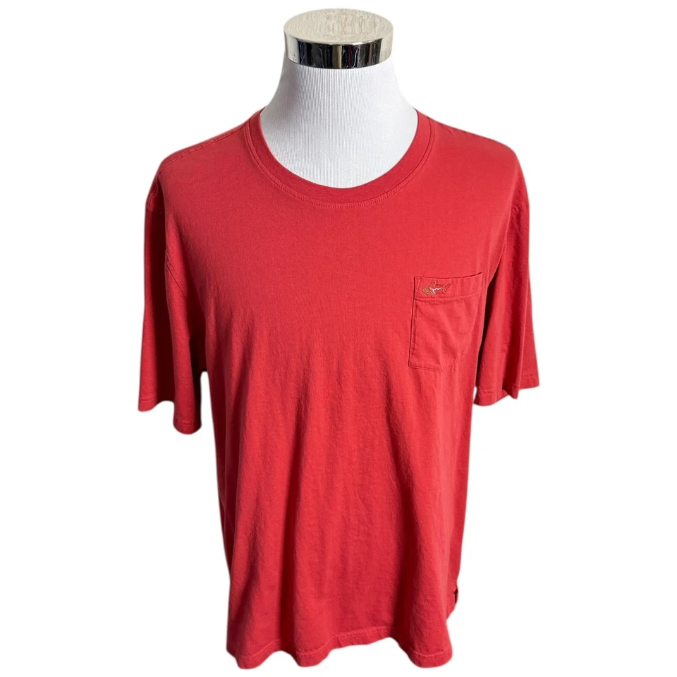 Greg Norman T 恤男式尺寸 2XL XXL 红色口袋休闲短袖 — 第 1/4 张图片