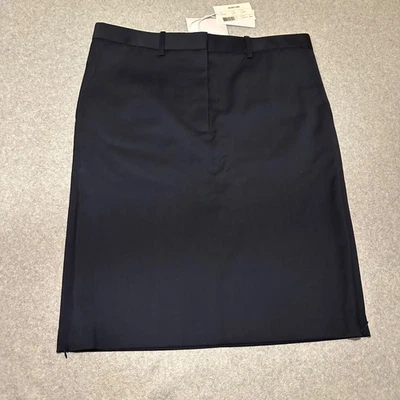 Falda Helmut Lang para hombre con cremallera de coche 100 % lana en azul marino para mujer 10 nueva con etiquetas $365 Foto 1 de 4
