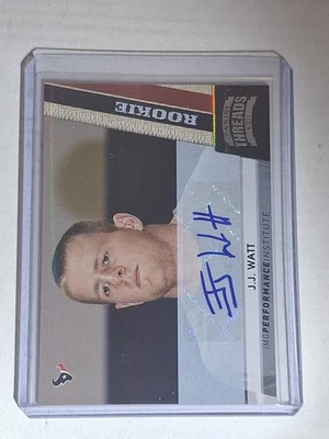 2011 Panini Threads - Rookie J.J. Watt #190 Silver Signatures /299 (AU, RC) - Image 1 of 2
