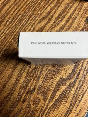 AVON PINK HOPE KEEPSAKE NECKLACE GOLDTONE NEW IN BOX! - Image 1 of 3