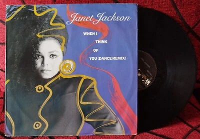 JANET JACKSON ** When I Think Of You (Dance Remix) ** 1986 SPAIN 12" SINGLE - Image 1 of 4