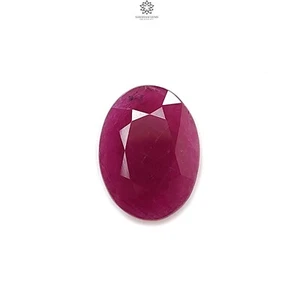 Rubí rojo natural sin tratar de 10,60 quilates corte facetado ovalado 17*13 mm 1 pieza para joyería - Imagen 1 de 6