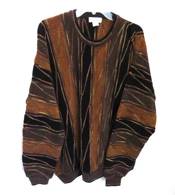 Suéter Norm Thompson Para Hombres Talla XL Tundra Marrón Pullover Cuello Redondo Algodón Acrílico Foto 1 de 4