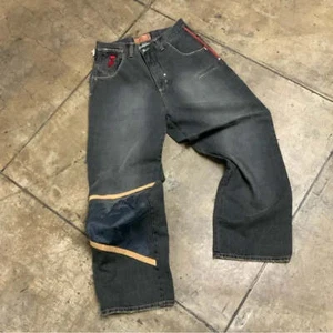 Arme schwarze verwaschene Jeanshose für Herren neu mit Etikett - Bild 1 von 8
