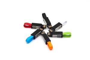 6-in-1 Keychain Charging Cable- Assorted Colors - Picture 1 of 8