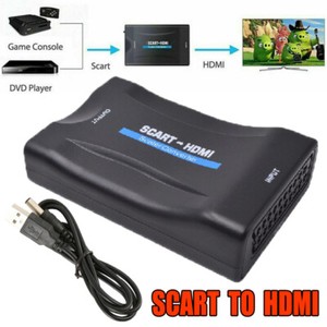 SCART To HDMI Composite 1080P Video Scaler Converter Audio Adapter For DVD TV