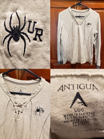 Antigua University Of Richmond UR Spiders Deep V Pullover Drawstring Womens L Cover