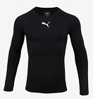 Puma Men Liga Base Layer L/S Shirts Black Jersey Tight Top Sweat-Shirt 65592003