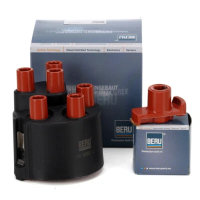 BERU Verteilerkappe + Finger für VW TRANSPORTER T4 2.5 AUDI 80 B4 100 C3 C4 A6 - Bild 1 von 3