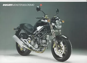 Ducati Monster 900 Cromo alrededor de 1999 2000 folleto folleto folleto original - Imagen 1 de 2
