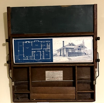 Винтажный промышленный художественный стол Chautauqua Lewis E. Myers & Co. РЕДКИЙ - Изображение 1 из 4