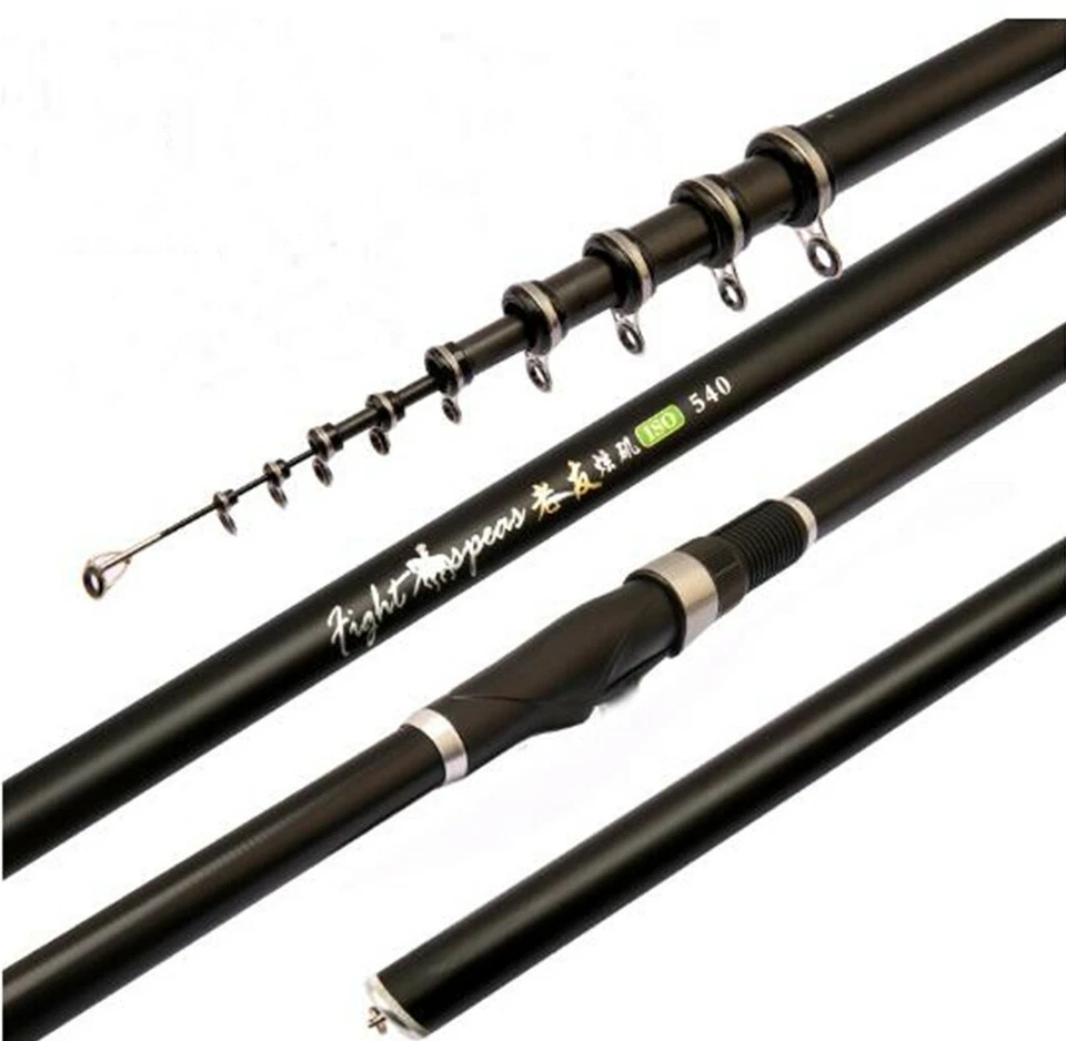 Portable Rock Fishing Rods Carp Rods Telescopic Sea Spinning Carbon Fiber Poles - Image 1 of 4