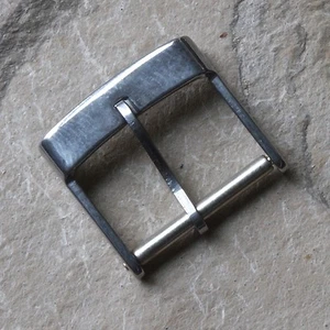 Genuine Swiss Tropic square steel 14mm INOX vintage watch band buckle 1960s/70s - Picture 1 of 3