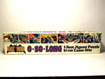 1965 Complete DC Comics Batman O-So-Long 3 Foot Jigsaw Puzzle in Original Box - Image 1 of 4