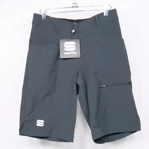 Sportful Giara Overshort Women's S Baggy Shell Shorts Black Gravel - Picture 1 of 2