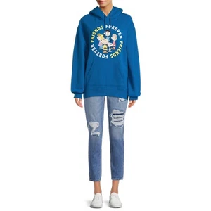 Peanuts Women's Faux Sherpa Knit Hoodie Top, Blue, XXXL (21) - Picture 1 of 5