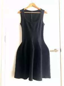 100% Auth. RRP US$3070 Alaïa Alaia Black Knit Fit & Flared Midi Dress FR 40 M - Bild 1 von 12