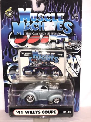 Muscle Machines 41 Willys Coupe FUNLINE 2001 1:64 Die Cast Car - Image 1 of 4