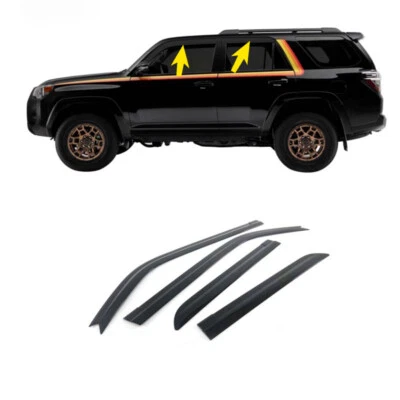 6 peças para 2010-2024 Toyota 4Runner viseira preta ventilação sombras protetor solar chuva G - Imagem 1 de 4