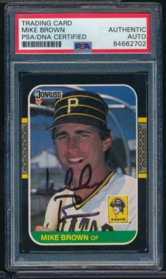 1987 Donruss #168 Mike Brown signed auto autograph PSA/DNA - Image 1 of 2