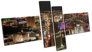 Las Vegas Strip Landmarks MULTI Leinwand Wand Kunst Bild drucken - Bild 1 von 1