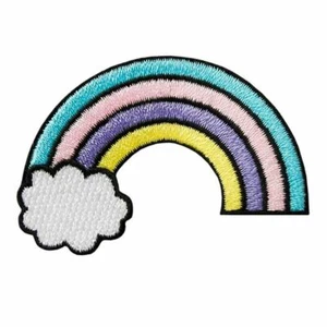 ♥Aufbügler♥Bügelmotiv♥Applikation Patch♥ Regenbogen Wolke Aufnäher  NEU♥ - Bild 1 von 2