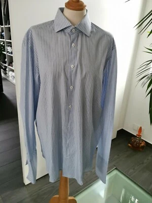 Van Laack Royal, Rivara - DTF, men's shirt size 43, cotton, blue - Image 1 of 4