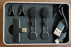 New NPTCL Wireless Lapel Microphone in Brushed Stainless Box - Picture 1 of 4