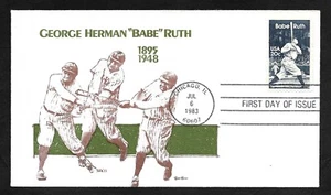 #2046 20c Babe Ruth -Tudor House FDC - Picture 1 of 2
