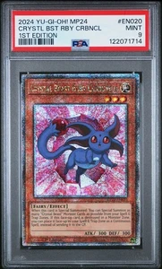 24 YU GI OH MP24 EN020  Crystal Beast  Ruby Carbuncle 1st Edi QC SCR PSA 9 5599 - Picture 1 of 2