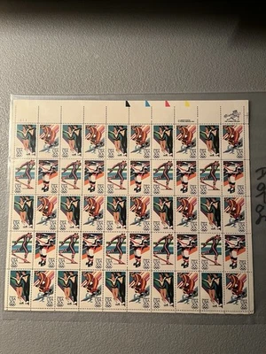 Scott #2070a 1984 20¢ US Stamps MNH, 14th Winter Olympics Full Sheet OG - Image 1 of 2