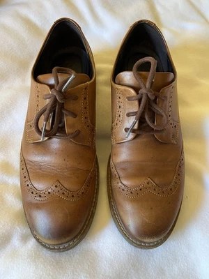 Ecco Women’s Brown Leather Oxford Dress Shoes - 38/US7 - Image 1 of 4