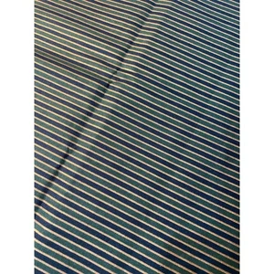 JO-ANN Cotton Two Tone Green & Gold Stripe Fabric BTHY Holiday Christmas NOS OOP - Picture 1 of 2