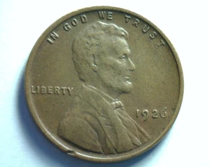 Centavo Lincoln 1926 extra fino XF extremadamente fino EF BONITO ORIGINAL ENVÍO 99c - Imagen 1 de 2