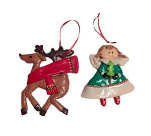 Menge 2 Ton Weihnachtsschmuck Sie können Engel und Rentier personalisieren 4 Zoll - Bild 1 von 9