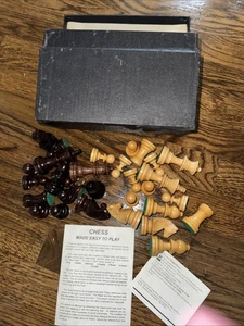Vintage Drueke Games Chessmen Wooden - Picture 1 of 1