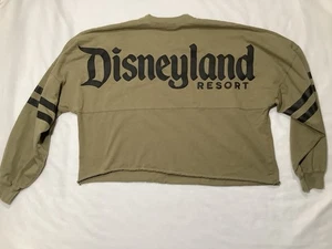 Disneyland Resort Olive Army Green Spirit Jersey Size Large Cropped Womens - Picture 1 of 7