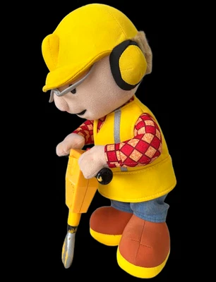 Vintage 2001 Hasbro Bob The Builder 12" Jack Hammer Toy Plush TESTED Jackhammer - Image 1 of 4