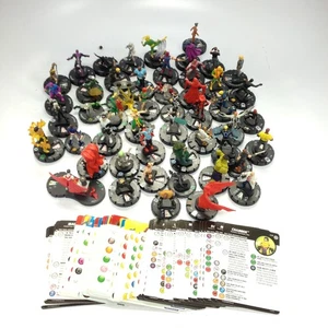 Heroclix lot of 50 Marvel and DC figures from various sets w/cards! - Picture 1 of 1